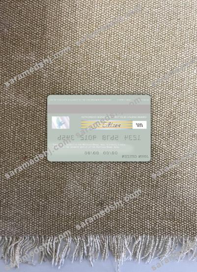 Iraq Rafidain Bank visa debit card version 2 photolook back